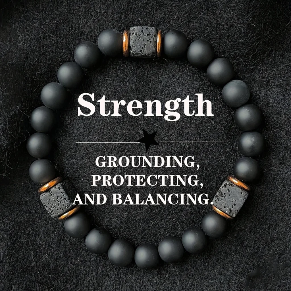 Onyx Lava Stone Bracelet