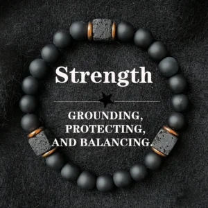 Onyx Lava Stone Bracelet